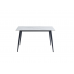Обідній керамічний стіл TM-100 білий мармур + чорний 130х70