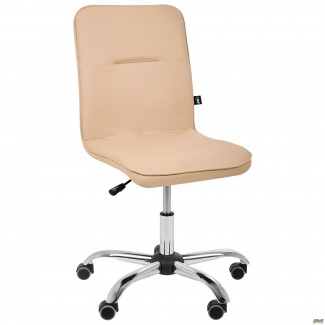 Крісло Самба-Home Хром Шкірзам бежевий без канта в Одессе от магазина «Оникс»