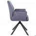Крісло поворотне Leonor вельвет темно-сірий/Леонор