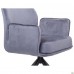 Крісло поворотне Leonor вельвет темно-сірий/Леонор