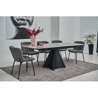Керамічний стіл Уго TML-879 ребекка грей + чорний 160-210