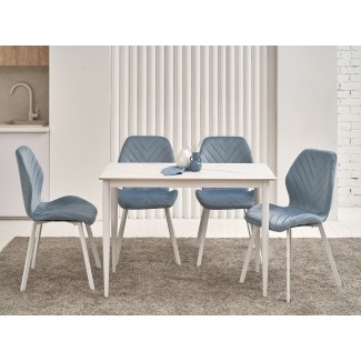 Обідній керамічний стіл TM-110 білий мармур + білий в Одессе от магазина «Оникс»