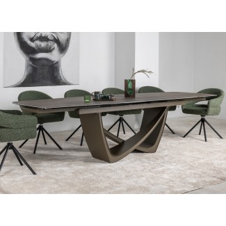 Керамічний стіл Беатріче TML-994 неро зебрано + коричневий 200/300х100 в Одессе от магазина «Оникс»