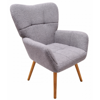 Крісло Флор з високою спинкою у сірій тканині букле Крісло Флор з високою спинкою у сірій тканині букле в Одессе от магазина «Оникс»