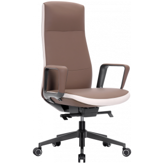 Офісне крісло B-3195 Beige/Brown (leather)