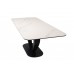 Керамічний стіл TML-815 білий мармур + чорний 160-200