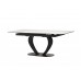 Керамічний стіл TML-815 білий мармур + чорний 160-200