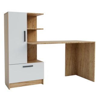 Стіл Стандарт L/R 1500х600х1200  Дуб крафт/Німфея альба