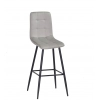 JERRY Б-Т Світло Сірий - UC-909 BAR-75-ML (BK) барний стілець/Джері (Джери)