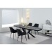 Стіл обідній Топаз (чорний/кераміка сірий) 1800(+400+400)х900