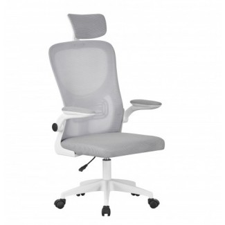 Стілець комп'ютерний Аеро (сірий/білий)