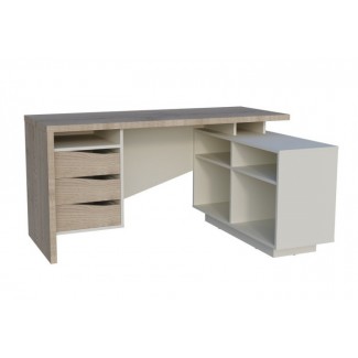 Стіл письмовий CONNECT 3 L SK 157×78 см. Дуб кремона котта / Стоун бейж/Коннект 3