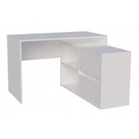 Cтіл письмовий кутовий TWIN B 120x60 Білий діамант/Твін