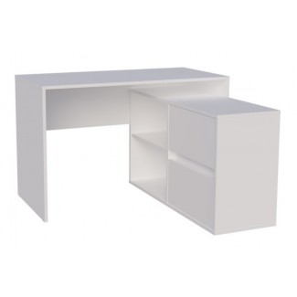 Cтіл письмовий кутовий TWIN B 120x60 Білий діамант/Твін