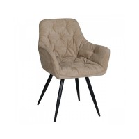 Стілець кухонний ARDEN Чорний каркас / Темний беж тканина оберт 180°/Арден