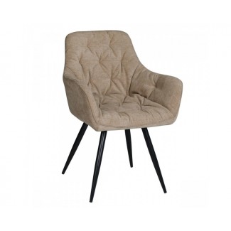 Стілець кухонний ARDEN Чорний каркас / Темний беж тканина оберт 180°/Арден