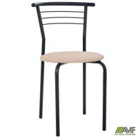 Стілець Маркос чорний Шкірозамінник бежевий
