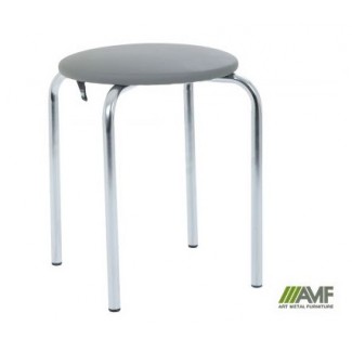 Табурет Софі хром Кожзам сірий/Софи