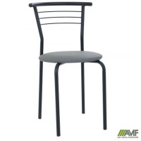 Стілець Маркос чорний Шкірозамінник сiрий
