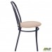 Стілець Велес чорний шкiрзам бежевий Стілець Велес чорний шкiрзам бежевий