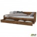 Ліжко односпальне City дві шухляди під матрац 1900х800 Дуб Ліворно/Сіті