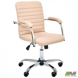 Крісло Rumba-RC хром Софт Шкірзам бежевий/Румба