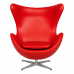 Дизайнерське крісло червона екошкіра Егг