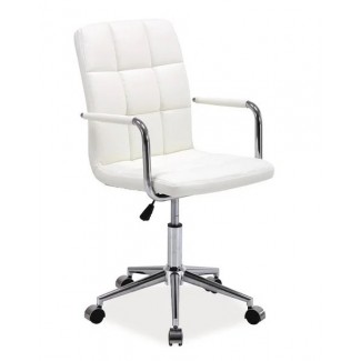 Комп'ютерне крісло поворотне Q-022 Екошкіра Білий