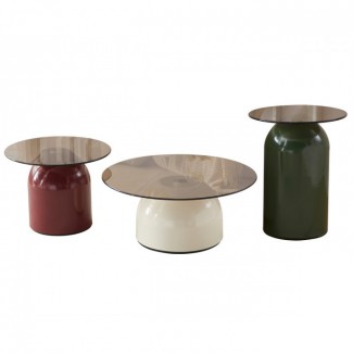 Журнальний столик KENTUCKY Сіре скло / Кольорові (к-кт)/Кентукі