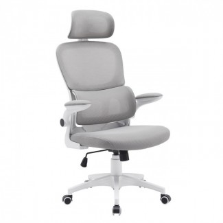 Крісло комп'ютерне OWEN сіре/білий каркас/Овен