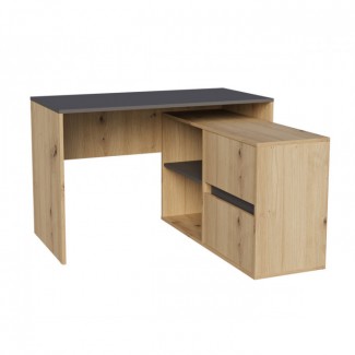 Cтіл письмовий кутовий TWIN DA 120x60 Дуб артізан / Антрацит/Твін