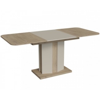 Обідній стіл розкладний CRYSTAL D/S 120(180)х80 дуб кремона котта/стоун бейж/Кристал