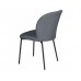 Стілець кухонний CARO Чорний каркас / Сірий тканина/Каро
