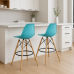 Стілець барний високий блакитний Тауер Вуд