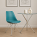 Сучасний дизайнерський стілець для кафе та кухні блакитний Тауер С