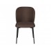 Стілець кухонний CARO Чорний каркас / Коричневий тканина/Каро