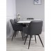 Стіл обідній рокладний CASANDRA S/A MAX 160(210)x90 шовковий камінь / антрацит/Касандра