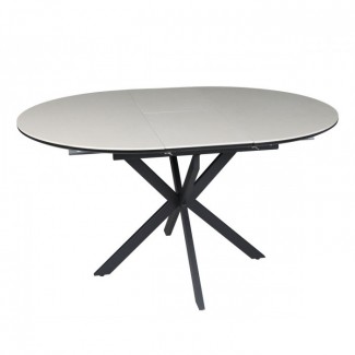 Стіл обідній розкладний GENEWA CERAMIC 105(140)*105 стіл Бежевий / Чорний/Женева в Одессе от магазина «Оникс»