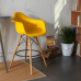Стілець високий Тауер Вуд Eames барний хокер жовтий