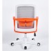 Крісло комп’ютерне FLASH Сіре / Оранжеве / Білий каркас/Флеш