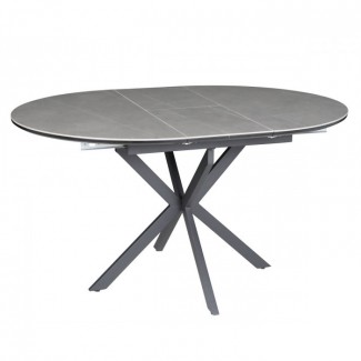 Стіл обідній розкладний GENEWA CERAMIC 105(140)*105 стіл Сірий / Чорний/Женева в Одессе от магазина «Оникс»