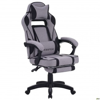 Крісло геймерське VR Racer Textile Webster Сірий/чорний/Рейсер 