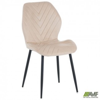 Стілець Daisy чорний/ вельвет бежевий/Дейзі