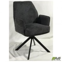 Крісло поворотне Leonor вельвет темно-сірий/Леонор