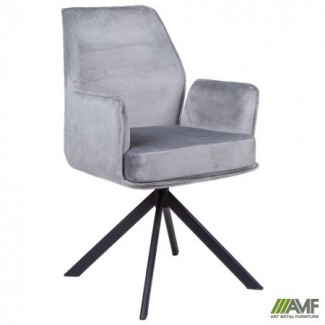 Крісло поворотне Leonor вельвет світло-сірий/Леонор