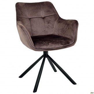 Крісло поворотне Jasmin вельвет шоколад/Жасмін