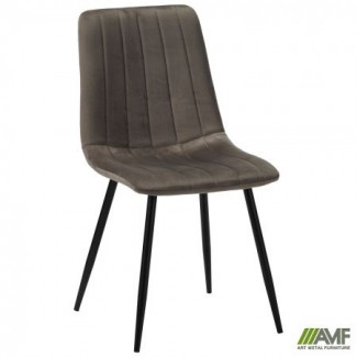 Стілець обідній Indiana-D чорний/velvet сірий/Індіана
