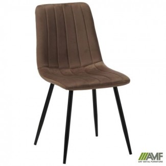 Стілець обідній Indiana-D чорний/velvet коричневий/Індіана
