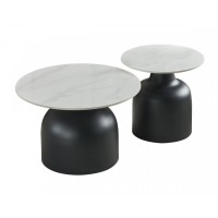 Журнальний столик MONTANA Білий глянець / Чорний (к-кт)/Монтана