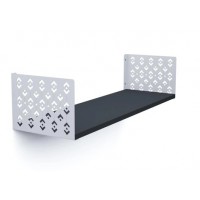 Полиця навісна Візерунок 170х700х220 Меткас, 25 кг/полицю, ЛДСП, білий-антрацит